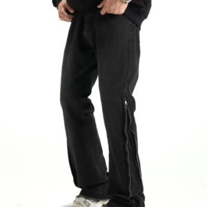 High Street Side Zipper Design Jeans – Stylish & Modern Denim for Men