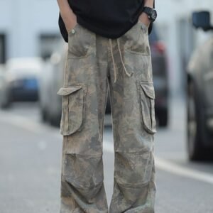 Camouflage Workwear Pants – Men's Wide Leg Trousers for Durable & Stylish Workwear