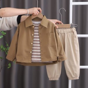 Boys Spring Clothing | New Baby Child Handsome Long Sleeve Three-Piece Suit