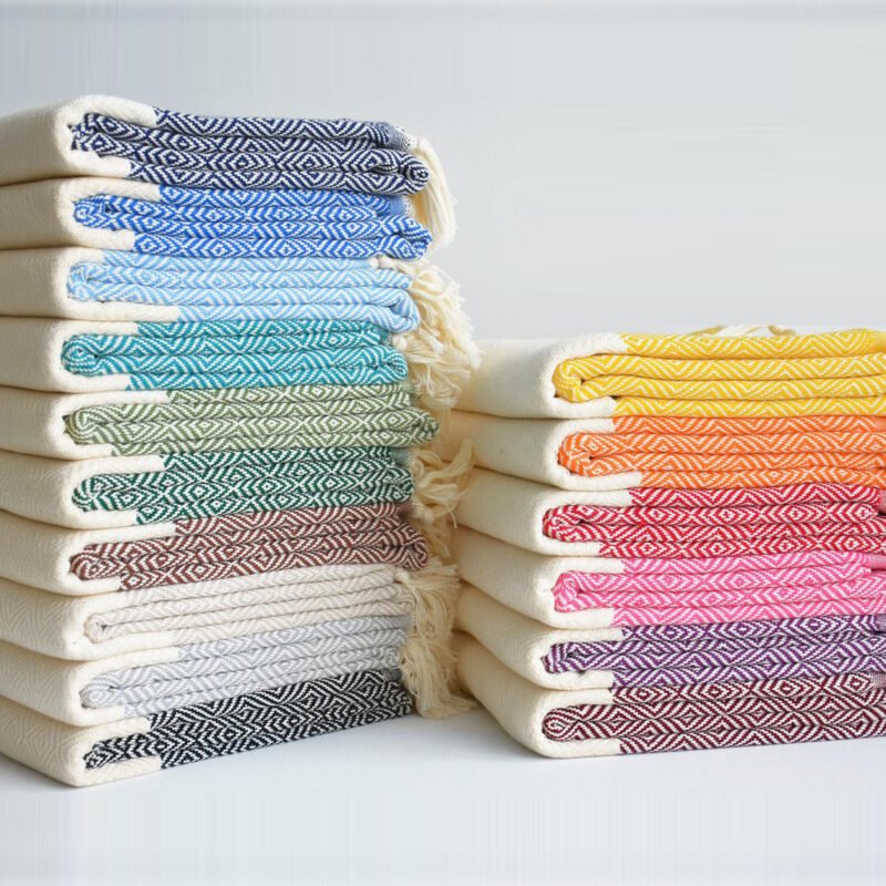 Handmade Tassel Turkish Beach Towel – Stylish & Lightweight Blanket for Beach Days