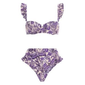 Push-Up High Waist Bikini – Flattering Split Swimsuit for Women