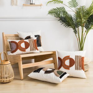 Cotton Canvas Loop Tufted Pillow – Durable and Stylish Home Decor