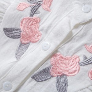 Children's Sleeveless Embroidered Collar Summer Suit – Stylish & Comfortable Kids' Outfit