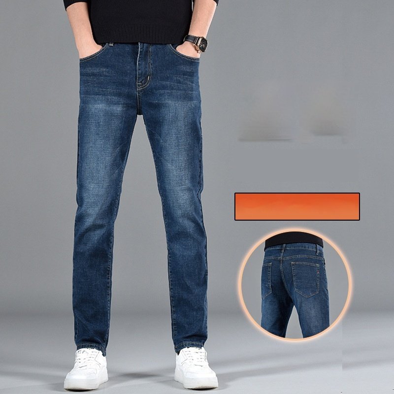 New Slim Fit Youth Casual Straight-Leg Cotton Jeans for Men – Stylish & Comfortable