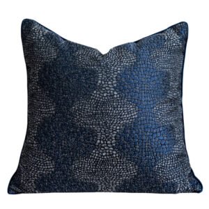 Denim Blue Modern Minimalist Sofa Pillow – Stylish Living Room Accent Cushion