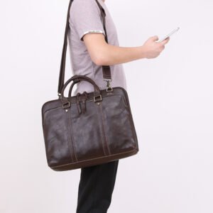 Men's Handbag Leather Briefcase | Shoulder Crossbody Bag for Work & Travel
