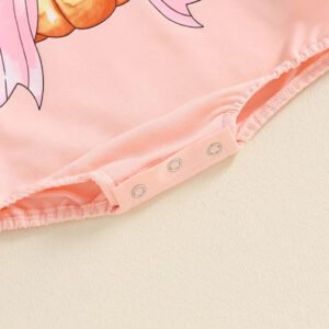 Baby Girl Pumpkin Print Overalls - Adorable Fall Outfit for Little Ones