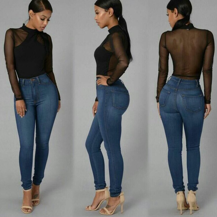 Women's High Waist Stretch Skinny Jeans | Slim-Fit Stylish Denim Pants