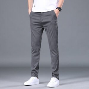 Men's Straight Trousers – Slim Fit Skinny Pants for a Stylish and Modern Look