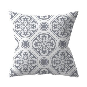 Gray Geometric Polyester Pillow Cover – Cross-border Hot Sale Silver Gray Sofa Cushion Cover