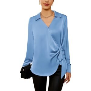 Elegant Beautiful Lace-Up Long Sleeve Shirt for Women - Stylish & Chic