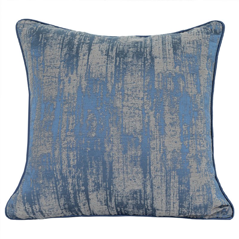 Denim Blue Modern Minimalist Sofa Pillow – Stylish Living Room Accent Cushion
