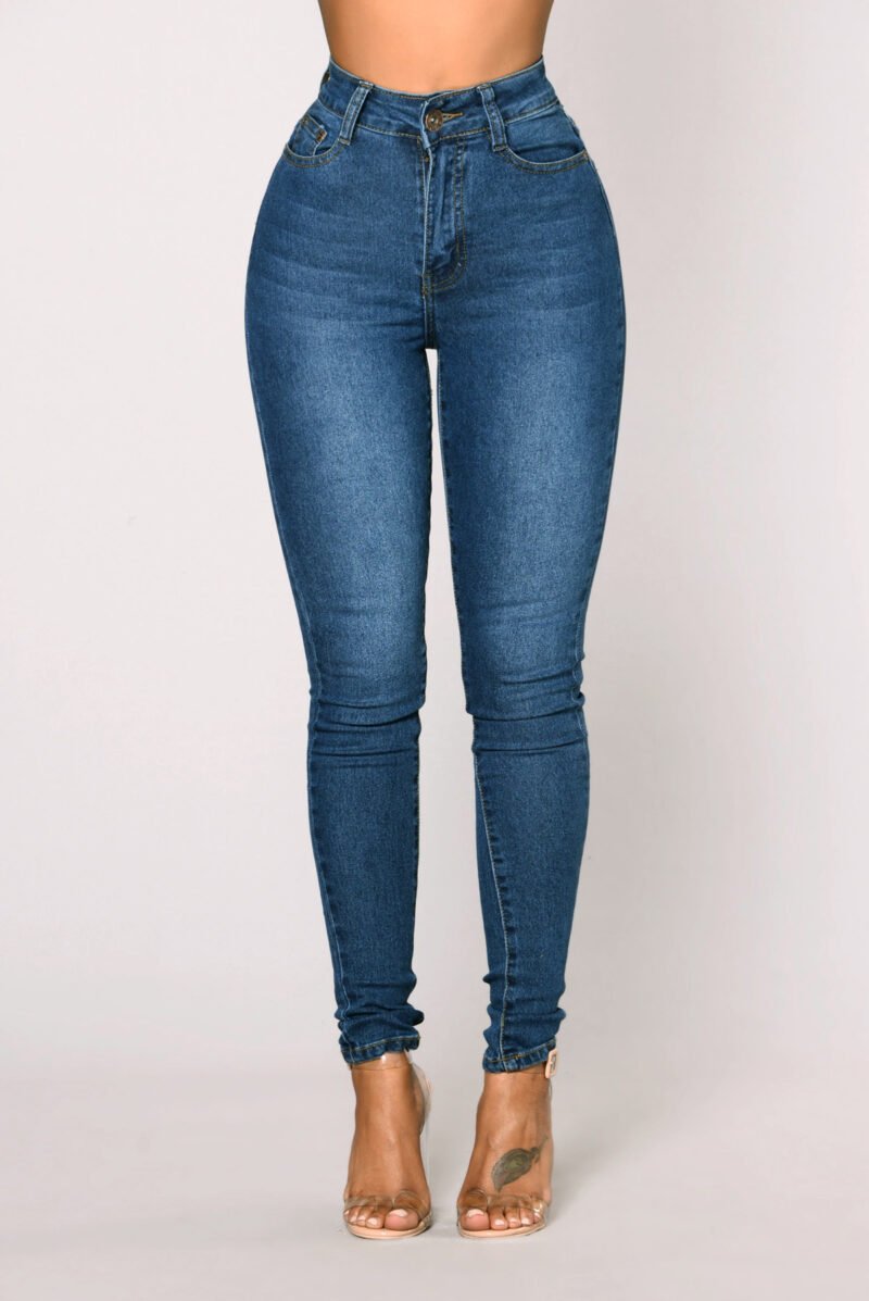 Hip Lift Skinny Jeans- Ultra High Waist Stretch Hip Lift Denim Skinny Pants