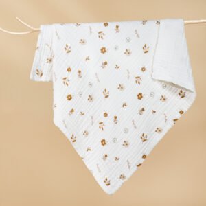 Newborn Baby Printed Pure Cotton Gauze Blanket - Soft & Breathable Swaddle Blanket