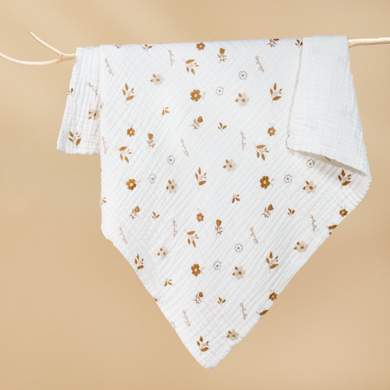 Newborn Baby Printed Pure Cotton Gauze Blanket - Soft & Breathable Swaddle Blanket