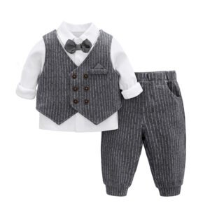 Fashion Gentleman Long Sleeve Baby Suit | Stylish and Elegant Baby Outfit