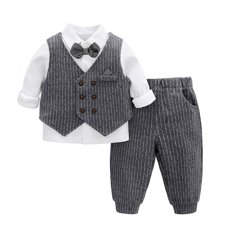 Fashion Gentleman Long Sleeve Baby Suit | Stylish and Elegant Baby Outfit