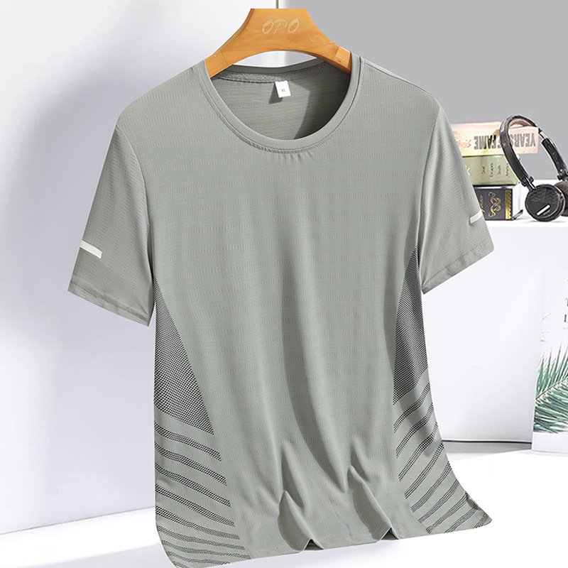 Ice Silk T-shirt Men's Summer Quick-Drying T-shirt – Lightweight & Breathable