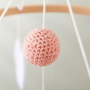 Nordic Style Felt Animal Bed Bell - Baby Crib Hand-Eye Coordination Hanging Ornament