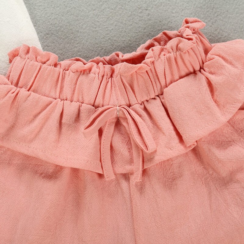 Children's Sleeveless Embroidered Collar Summer Suit – Stylish & Comfortable Kids' Outfit