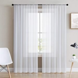 Modern Simple Thickened Solid Thin Window Gauze – Elegant & Light Filtering Curtains