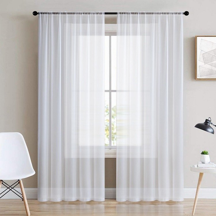Modern Simple Thickened Solid Thin Window Gauze – Elegant & Light Filtering Curtains