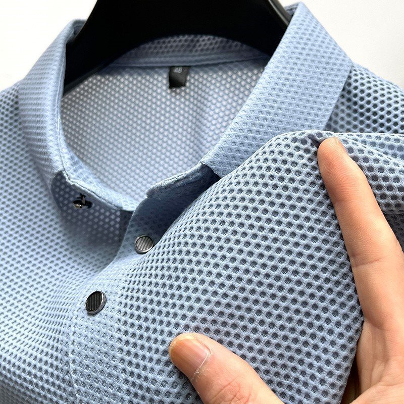 High-End Ice Silk Men's T-shirt – Premium Comfort & Stylish Fit