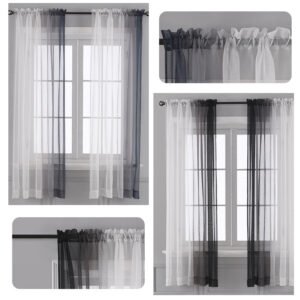 Left & Right Gradient Color Curtain – Finished Window Screen for Stylish Home Decor