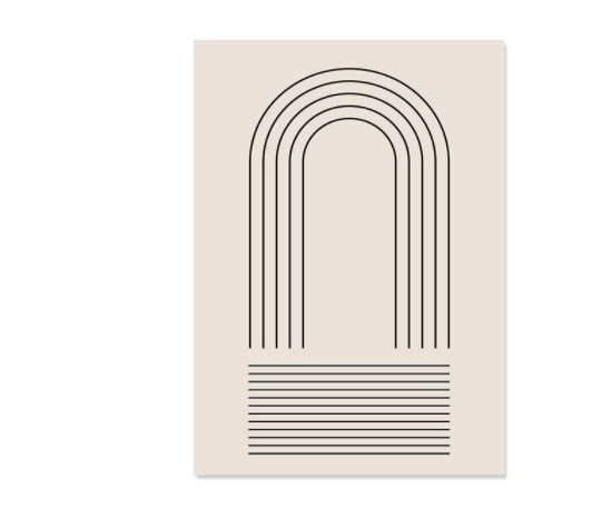 Boho Canvas Abstract Lines – Stylish Home Decor for Modern Interiors