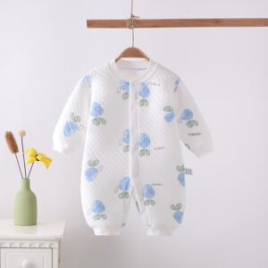 Baby Fashion Simple Print Warm One-Piece Bodysuit | Comfortable & Cute Baby Wear