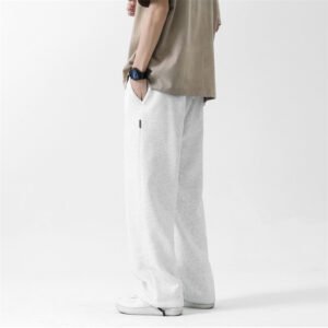 Drawstring Ankle-Tied Loose Straight Sweatpants – Comfortable & Relaxed Fit
