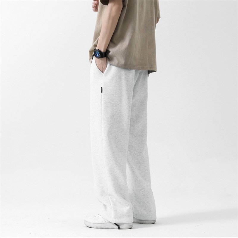 Drawstring Ankle-Tied Loose Straight Sweatpants – Comfortable & Relaxed Fit