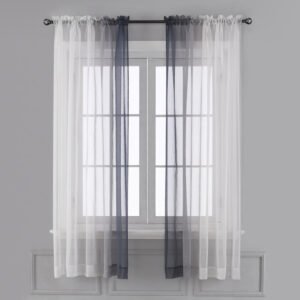 Left & Right Gradient Color Curtain – Finished Window Screen for Stylish Home Decor