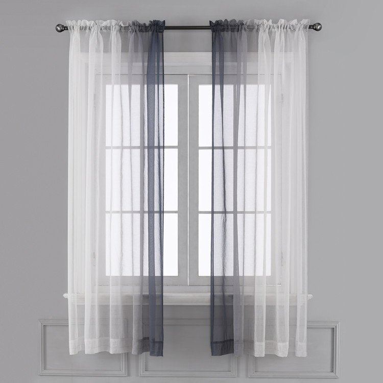 Left & Right Gradient Color Curtain – Finished Window Screen for Stylish Home Decor
