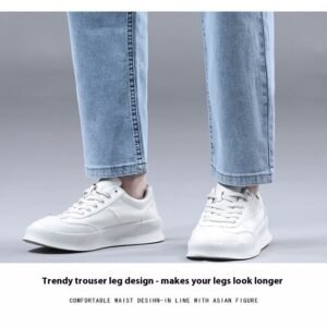 Men's Slim Fit Cropped Casual Light-Colored Jeans – Stylish & Comfortable