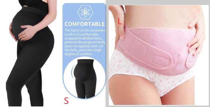Maternity Leggings High Waist Pants - Comfortable Pregnancy Wear for Women