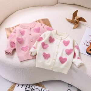 Baby Sweater little hearts Coat - Soft & Cozy Sweater for Infants