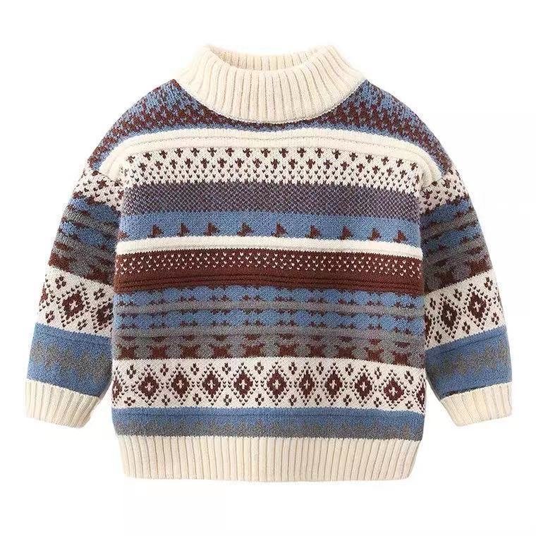 Boy's Thickened Wool Shirt | Baby Sweater for Warmth & Comfort