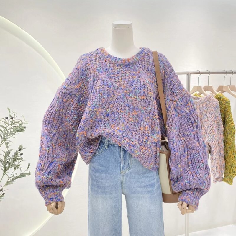 Women's Knitted Sweater Top – Stylish & Versatile Fashion