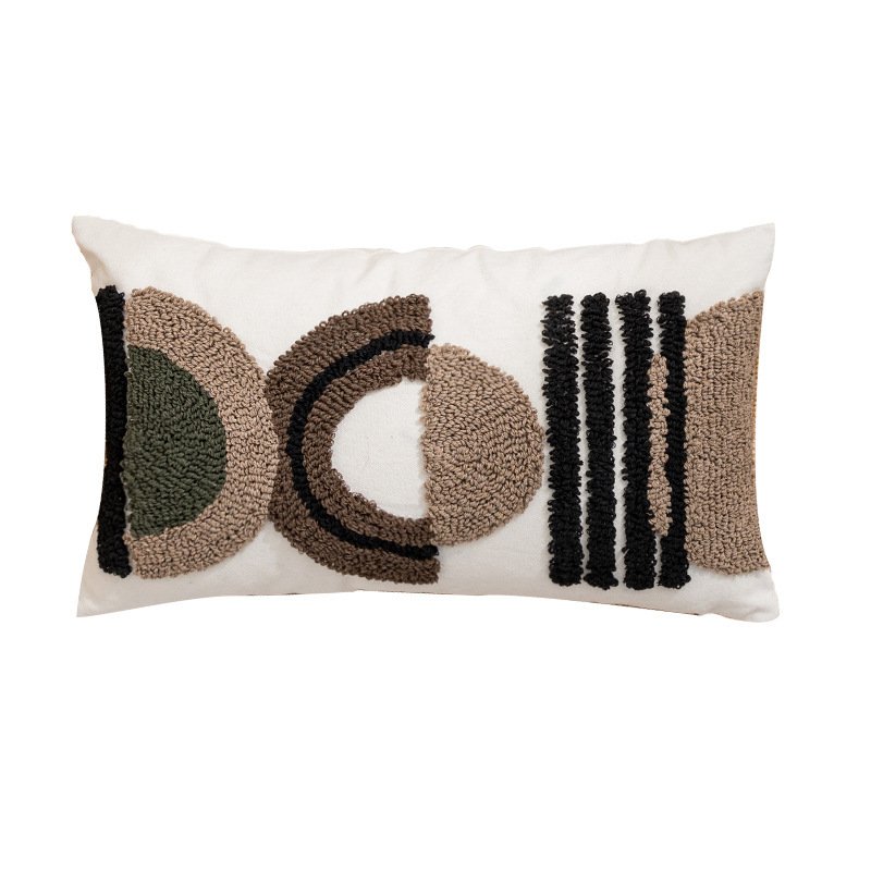 Cotton Canvas Loop Tufted Pillow – Durable and Stylish Home Decor