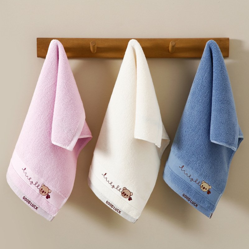 Pure Cotton Cartoon Kids' Towel – Soft & Absorbent Face Washing Towel for Home & Kindergarten