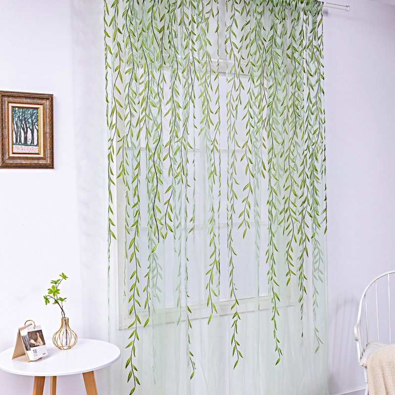 Inverted Willow Wicker Offset Printing Curtains – Stylish Window Screens for Living Room & Balcony