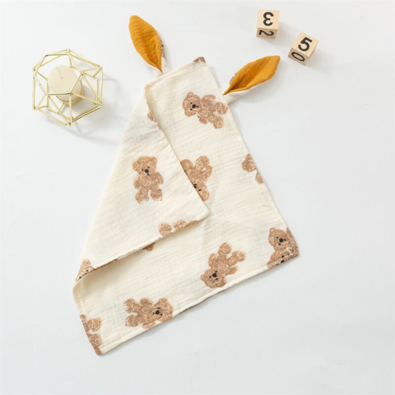 Baby Rabbit Ears Towel – Cotton Cloth Hug Blanket for Sleep & Comfort