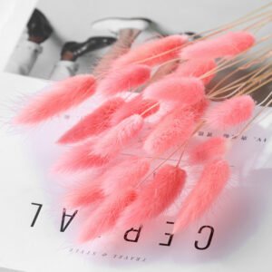 Home Decoration Ornaments – Rabbit Tail Grass Dried Flower Bouquet for Rustic Decor