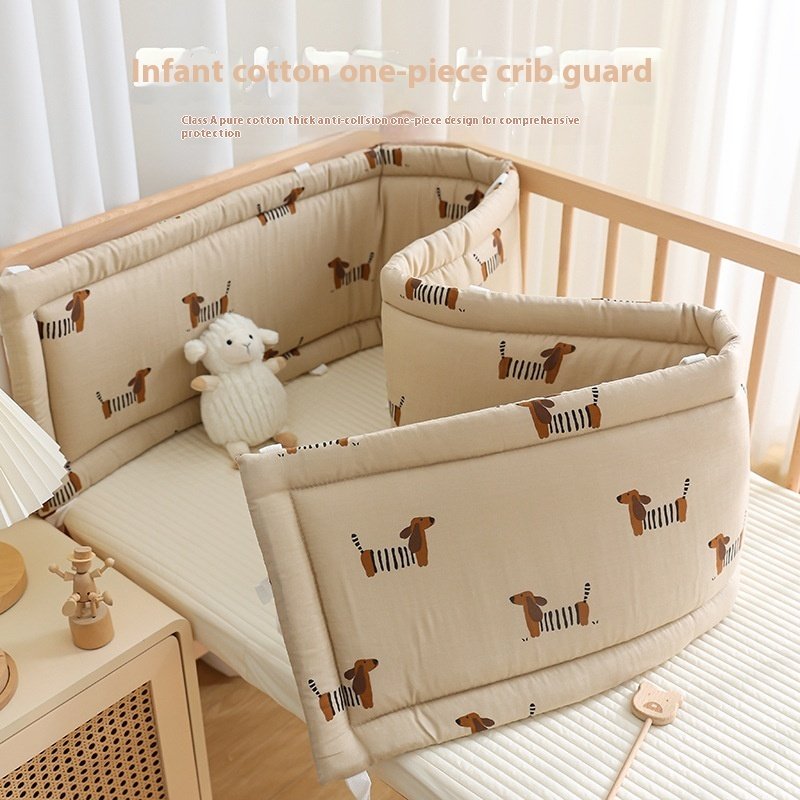 Cotton Breathable Anti-Collision Buffer Soft Bag - One-Piece Baby Bed Enclosure for Safety