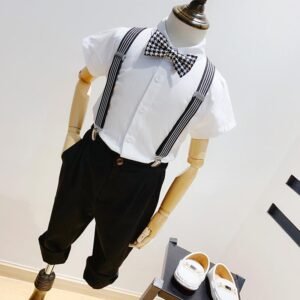 Boy's Performance Overalls & Flower Dress | Stylish Children's Formal Attire