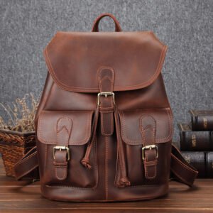 Men's Leather Large Capacity Leisure Travel Bag - Stylish & Durable