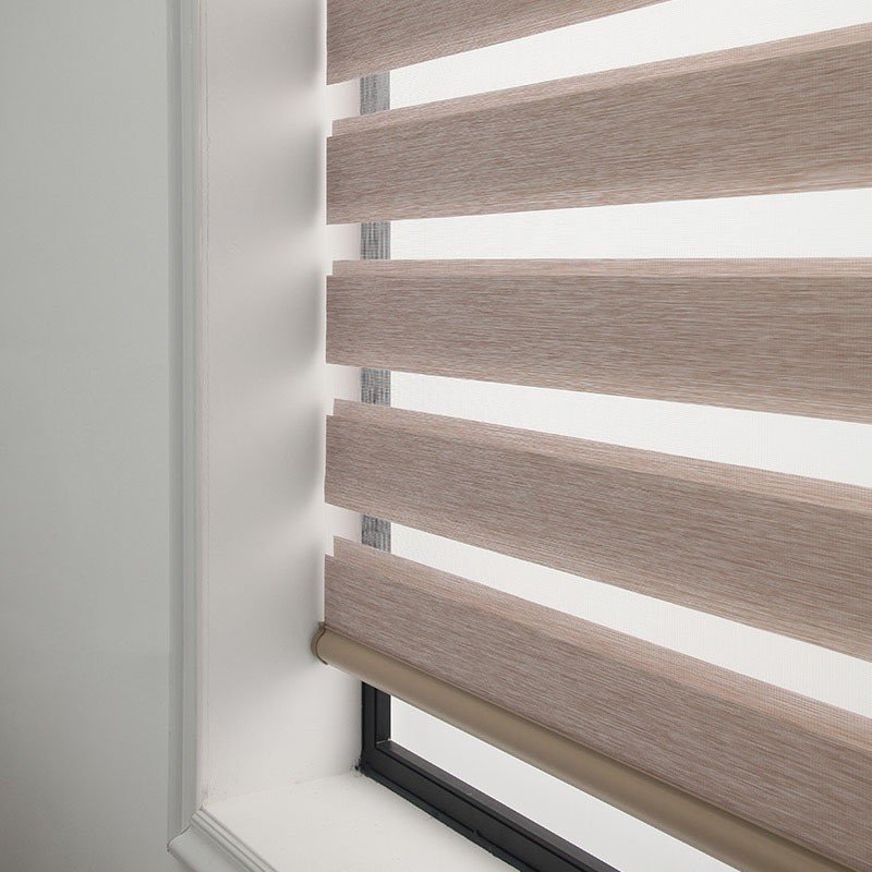Soft Gauze Semi-Shading Rolling Curtain – Electric Zebra Roll-Up Window Treatment