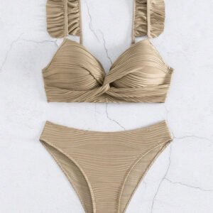 Solid Color Women's Beach Bikini Swimsuit – Chic Summer Swimwear