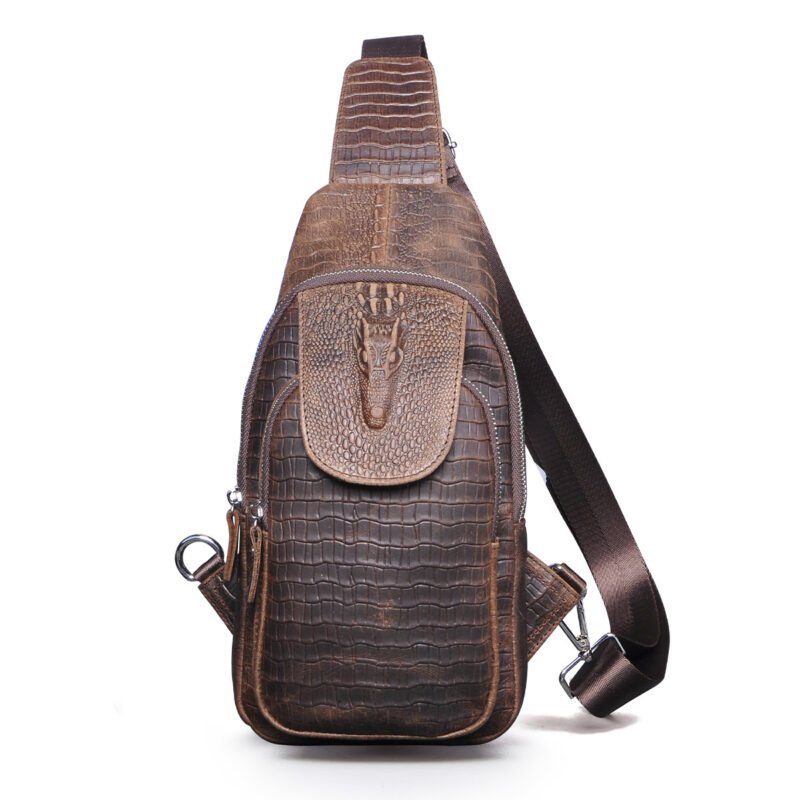 Men's Simple Retro Messenger Bag - First Layer Cowhide Leather